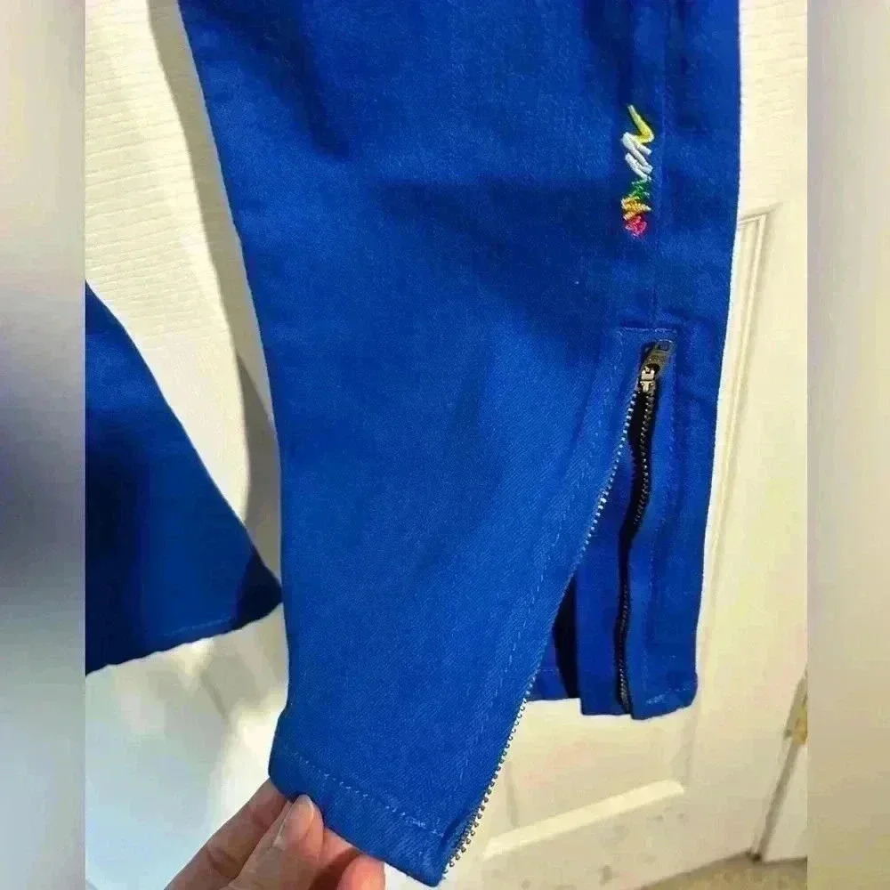 COOGI Jeans Women's Bright Blue Straight Leg Jeans size 9/10. EUC. Embroidered - Picture 10 of 16